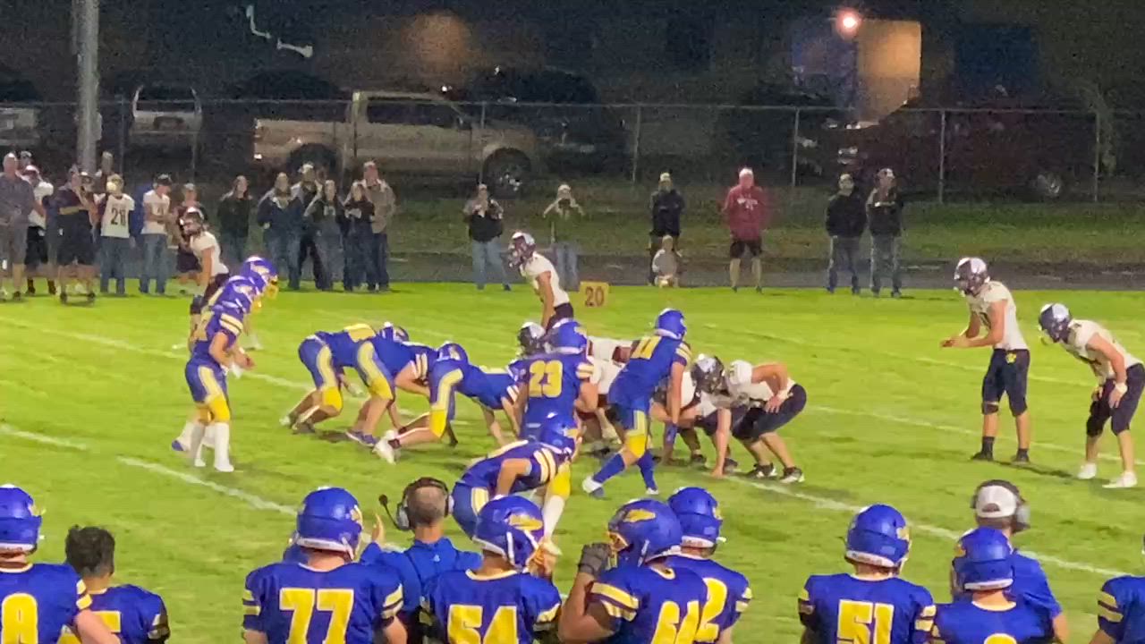 2024 Colfax High School Football: DT Grant Opitz interception vs Kettle Falls.