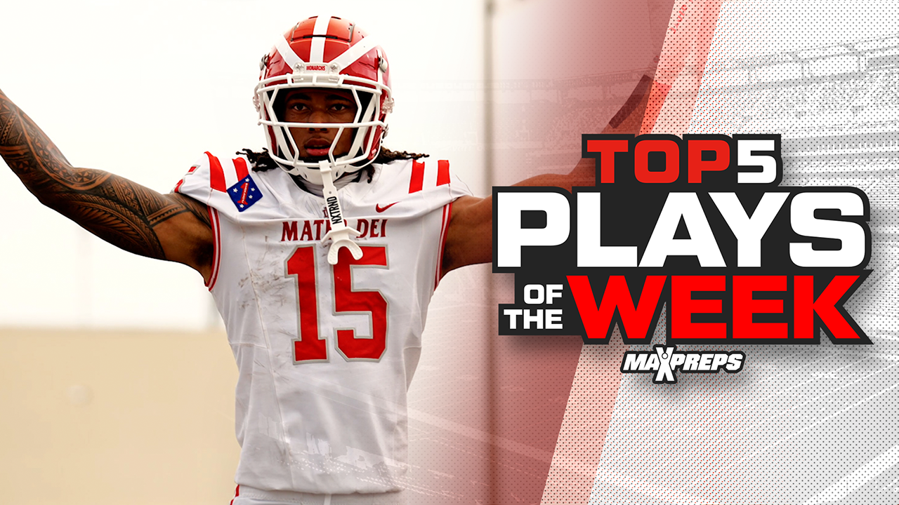 Mater Dei's (Santa Ana, CA) 5-star WR Chris Henry Jr's touchdown grab headlines the top 5 plays of week 1 of the 2025 high school football season.