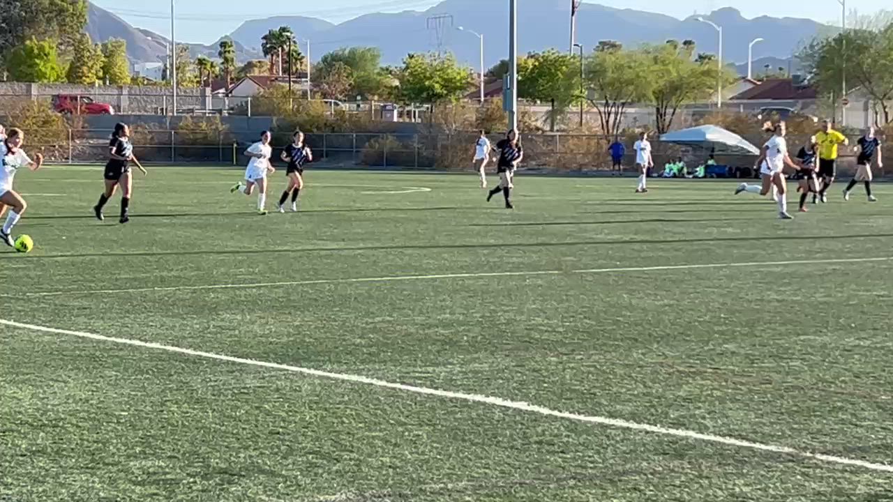 Hailey to Aleah 1st goal of the year.