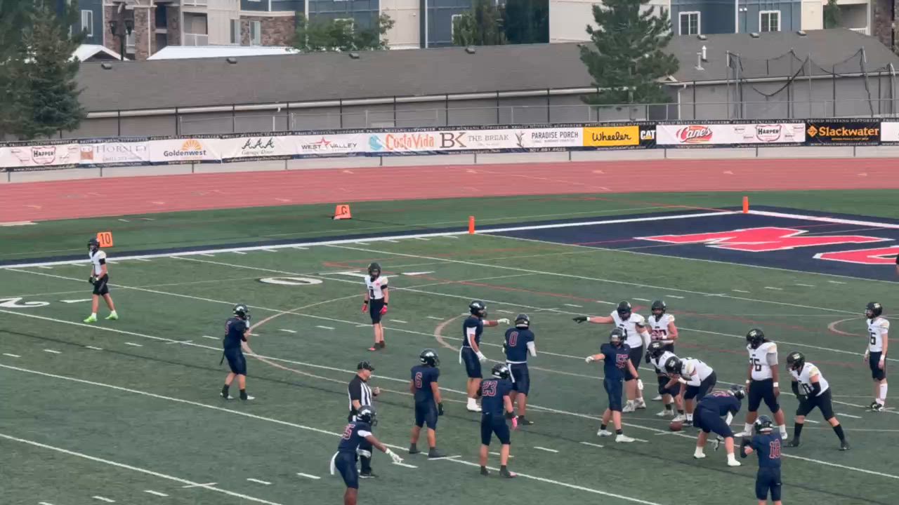 Cannon Brinton makes a tackle