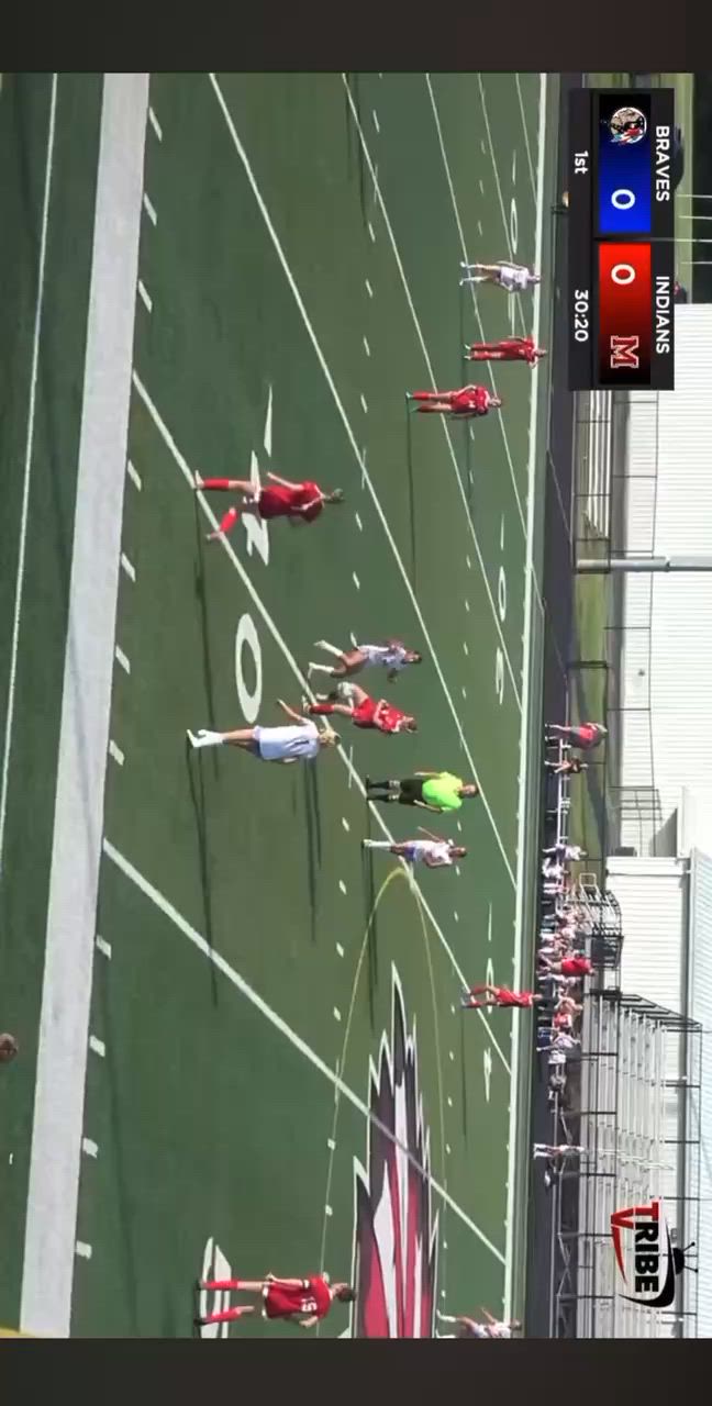 A well timed cross in front of the goal to Delight for a goal!